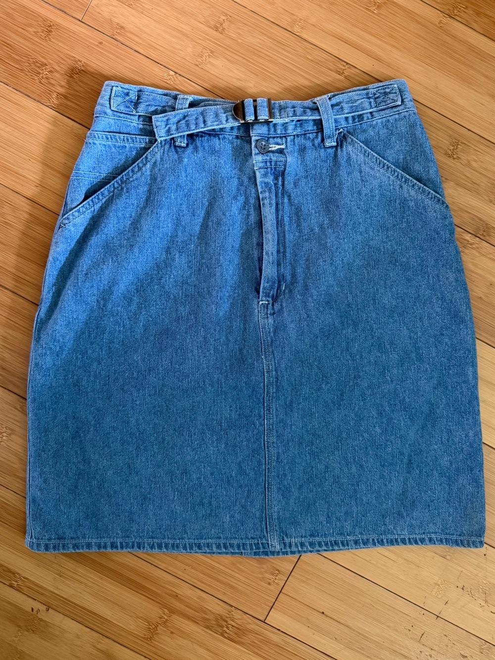 Faded Glory Denim Mini Skirt | Women's Size 4 | 100% Cotton Utility 90s - Y2K